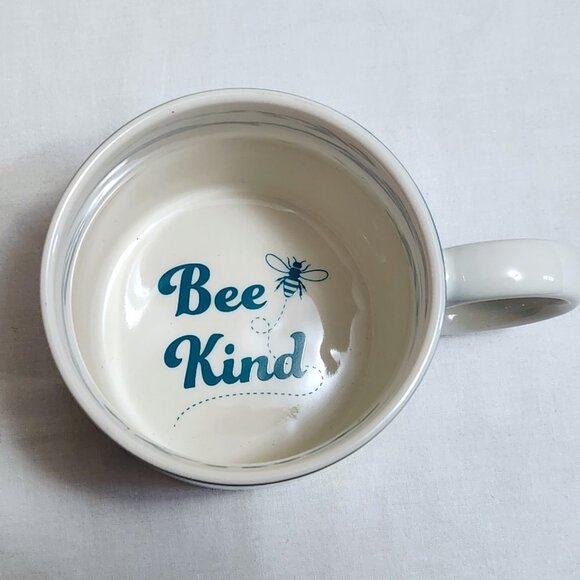 NEW Ginger Fox BEE Kind Teal and Floral Mug comes Boxed Holds 12 oz. - Picture 7 of 16
